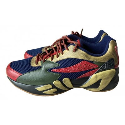 Pre-owned Fila Leather Low Trainers In Multicolour