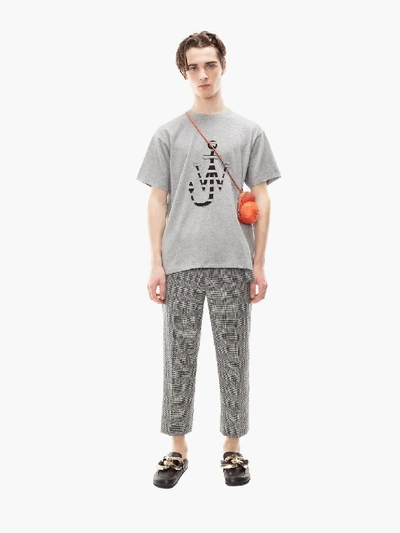 Shop Jw Anderson Belted Straight Trousers In Grey