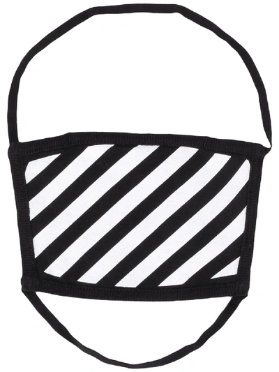 Shop Off-white Diag Printed Face Mask In Black