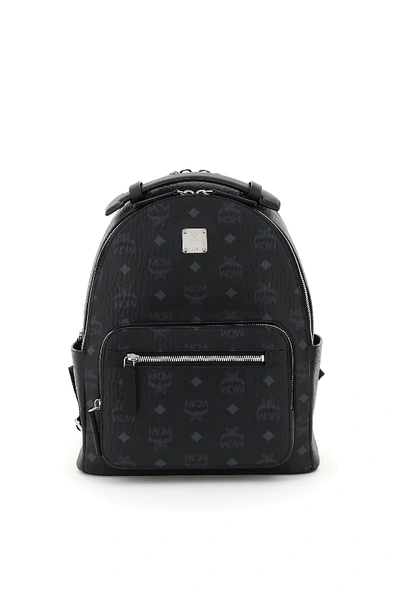 Shop Mcm Stark 32 Visetos Backpack In Black/grey