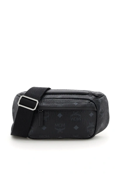 Shop Mcm Visetos Beltpack Mini Bag In Black,grey
