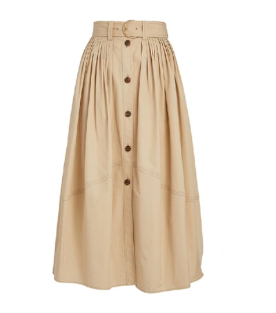 Shop Chloé Belted Midi Skirt
