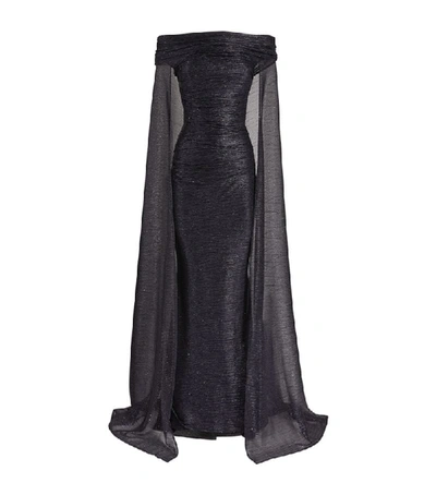 Shop Talbot Runhof Bortolo Cape Gown