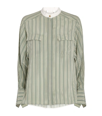 Shop Chloé Striped Silk Shirt