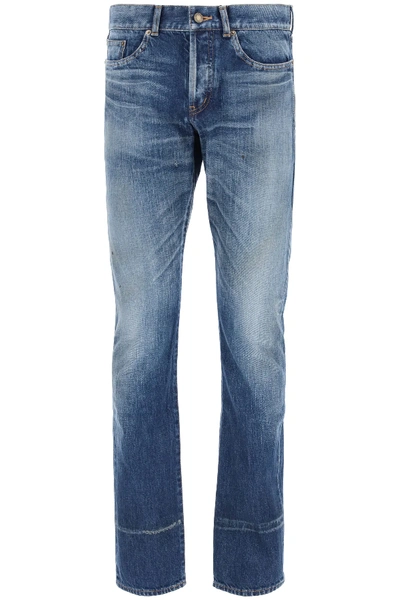 Shop Saint Laurent Slim Fit Jeans In Blue