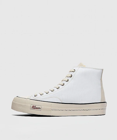 Shop Visvim Skagway Hi Canvas Sneaker In White