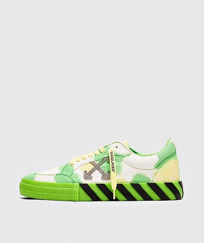 Shop Off-white Tie Dye Low Vulcanized Sneaker In Green