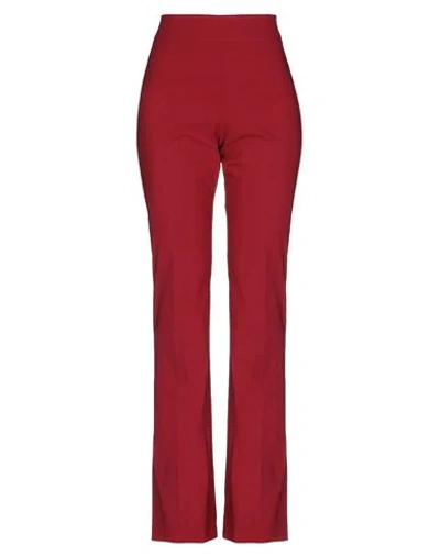 Shop Avenue Montaigne Woman Pants Burgundy Size 6 Viscose, Polyamide, Elastane In Red