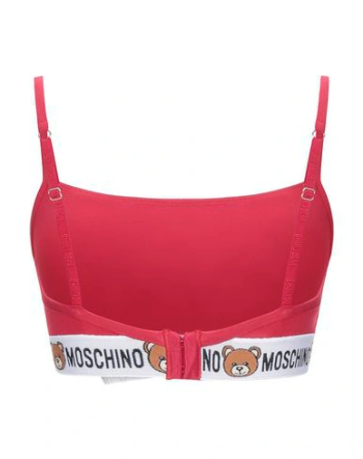 Shop Moschino Bras In Maroon