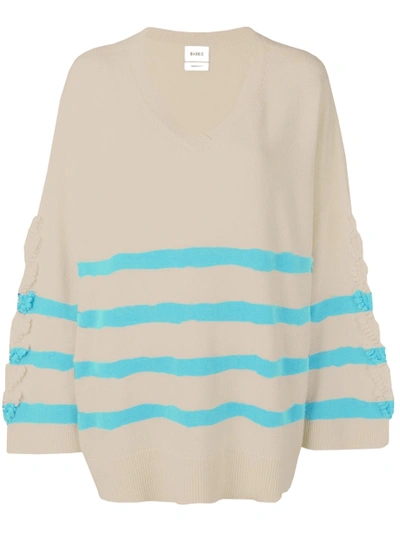 Shop Barrie Striped Sweater Blue