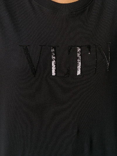 Shop Valentino Cotton T-shirt In Black