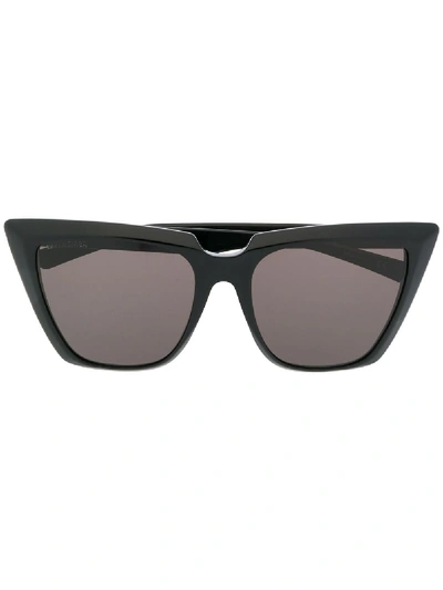 Shop Balenciaga Tip Cat Sunglasses In Black