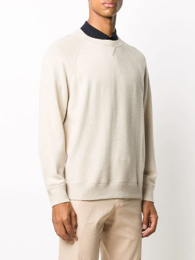 Shop Brunello Cucinelli Wool Cashmere Blend Sweater In Beige