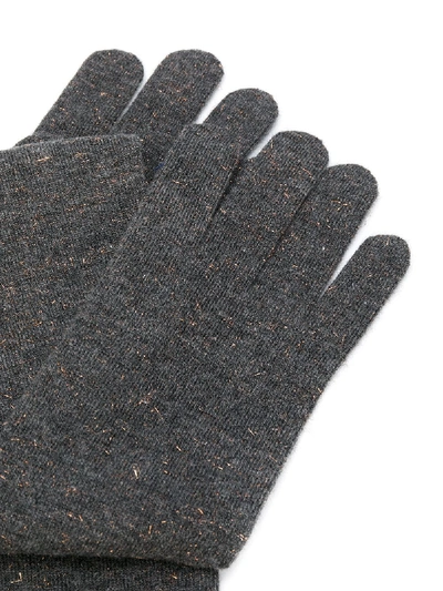 Shop Brunello Cucinelli Cashmere Gloves In Grey