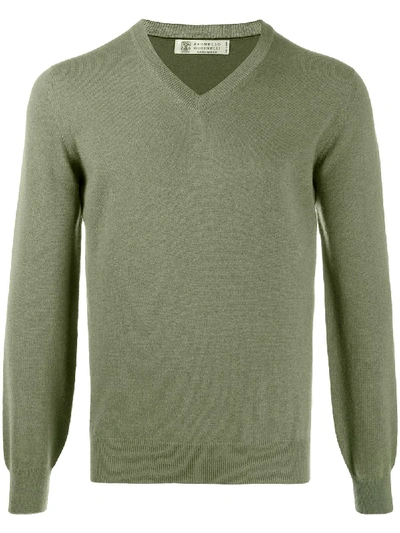 Shop Brunello Cucinelli Cashmere Sweater In Green
