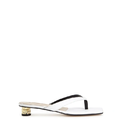 Shop Yuul Yie Lala 25 White Leather Sandals