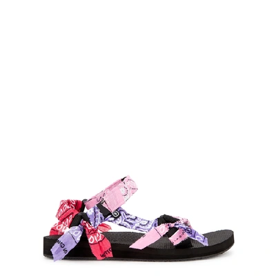 Shop Arizona Love Trekky Pink Bandana-trimmed Sandals