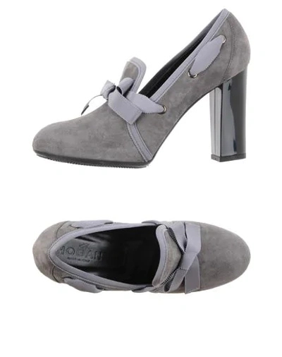 Shop Hogan Loafers In Light Grey