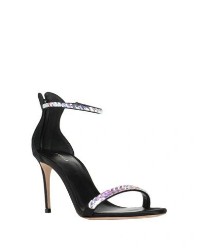 Shop Le Silla Woman Sandals Black Size 7.5 Textile Fibers