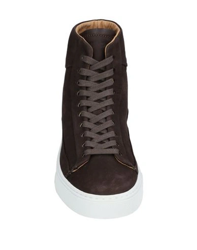 Shop Low Brand Sneakers In Dark Brown