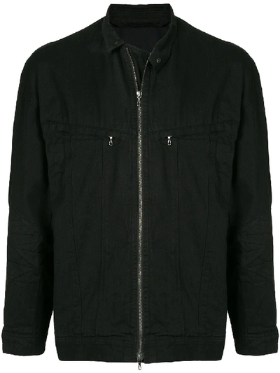 Shop Julius Denim Biker Jacket In Black