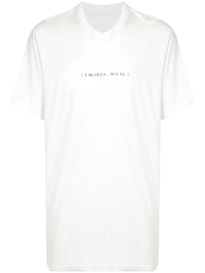 Shop Julius Error Longline T-shirt In White