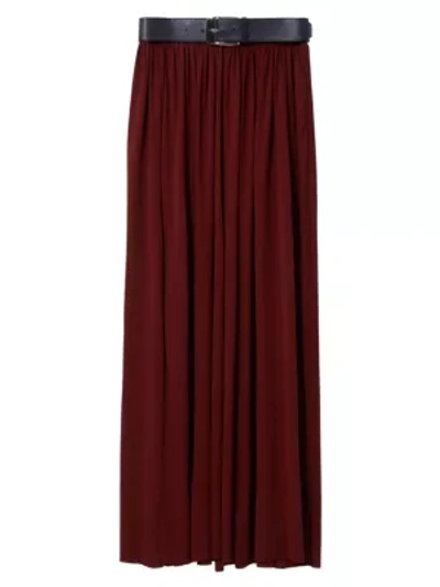 Shop Proenza Schouler Leather Belted Jersey Maxi Skirt In Cinnamon