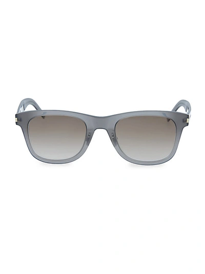 Shop Saint Laurent 51mm Classic Square Sunglasses In Grey