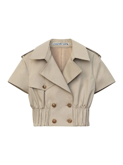 Shop Alexander Wang Cropped Trench Shirt