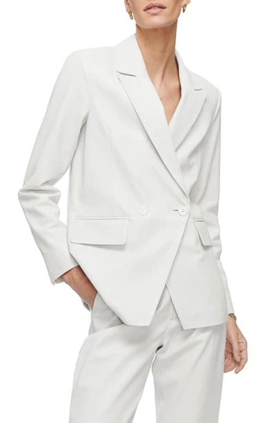 Shop Anine Bing Grace Leather Blazer In White