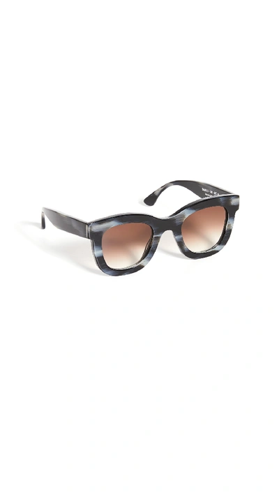 Shop Thierry Lasry Gambly 740 Sunglasses In Grey Horn
