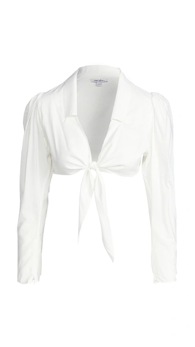 Shop Weworewhat Bisou Top In White