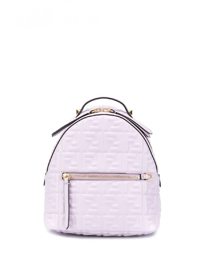 Shop Fendi Mini Leather Backpack In Pink