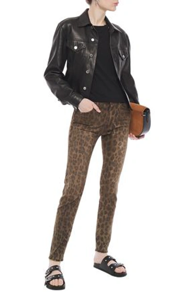 Shop R13 Leopard-print High-rise Skinny Jeans In Brown