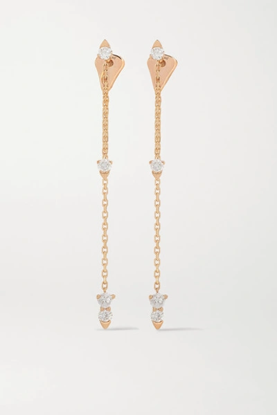 Shop Piaget Sunlight 18-karat Rose Gold Diamond Earrings