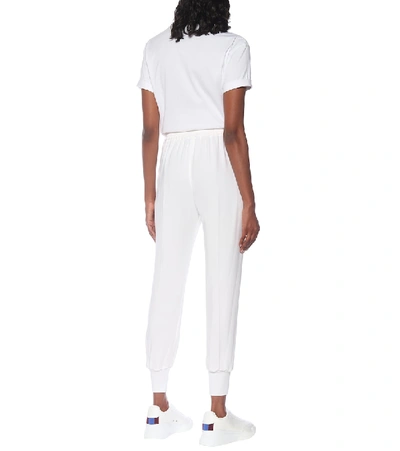 Shop Stella Mccartney Julia Slim Cady Trackpants In White