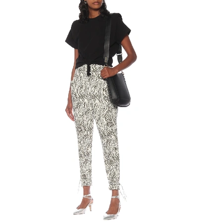 Isabel Marant Zelikia Gathered Cotton Crop Top In Black