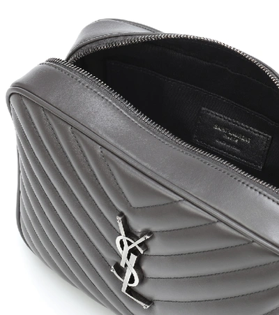 Shop Saint Laurent Lou Camera Leather Crossbody Bag In Grey
