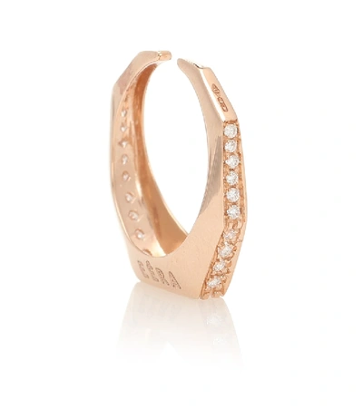 Shop Eéra Eéra Sabrina 18kt Rose Gold Ear Cuff With White Diamonds