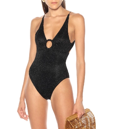 Shop Oseree Lumière Ring Maillot Swimsuit In Black