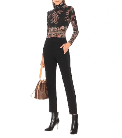 Etro High-rise Slim-fit Pants In Black