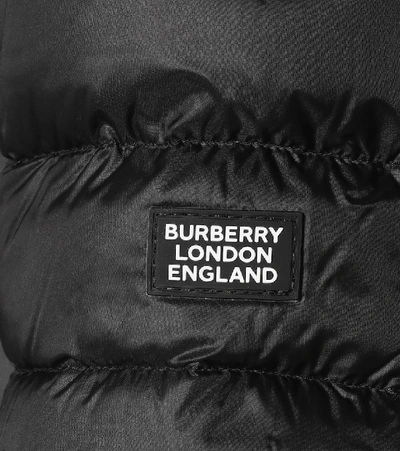 Shop Burberry Quilted Down Jacket In Black