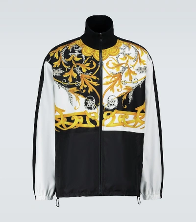 Shop Versace Baroque Printed Sport Jacket In Black