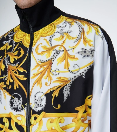 Shop Versace Baroque Printed Sport Jacket In Black