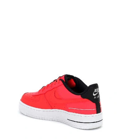 Shop Nike Air Force 1 Lv8 Leather Sneakers In Red