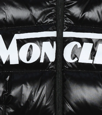 Shop Moncler Saise Logo Down Jacket In Black
