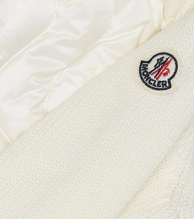 Shop Moncler Down And Wool Jacket In White