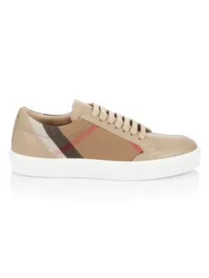 burberry salmond leather and fabric sneakers