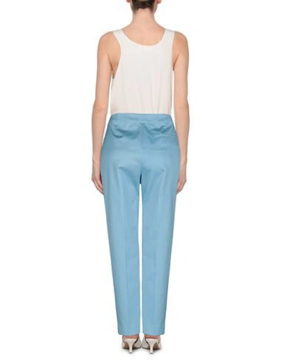 Shop Theory Woman Pants Pastel Blue Size 10 Cotton, Viscose