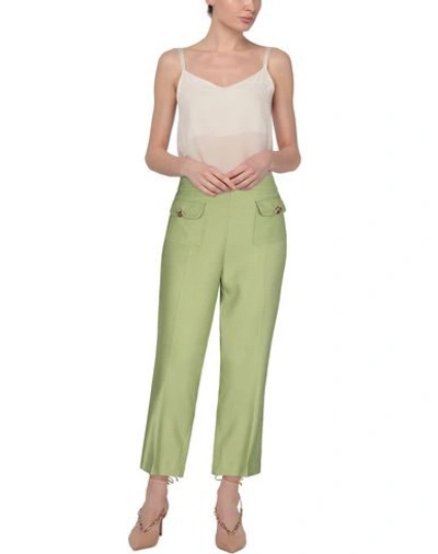 Elisabetta Franchi Cropped Pants In Green